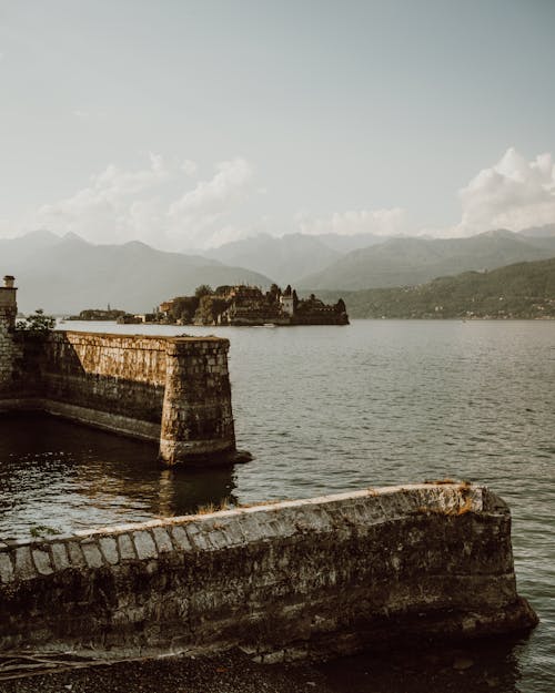 Walls and Islands on Lake behind