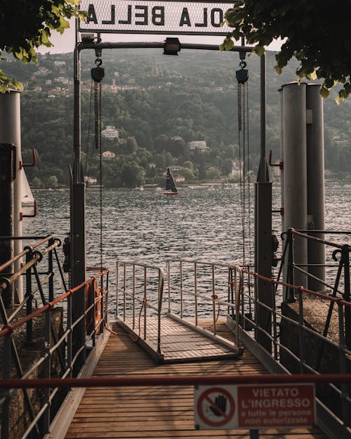 Pier on Lake in Italy