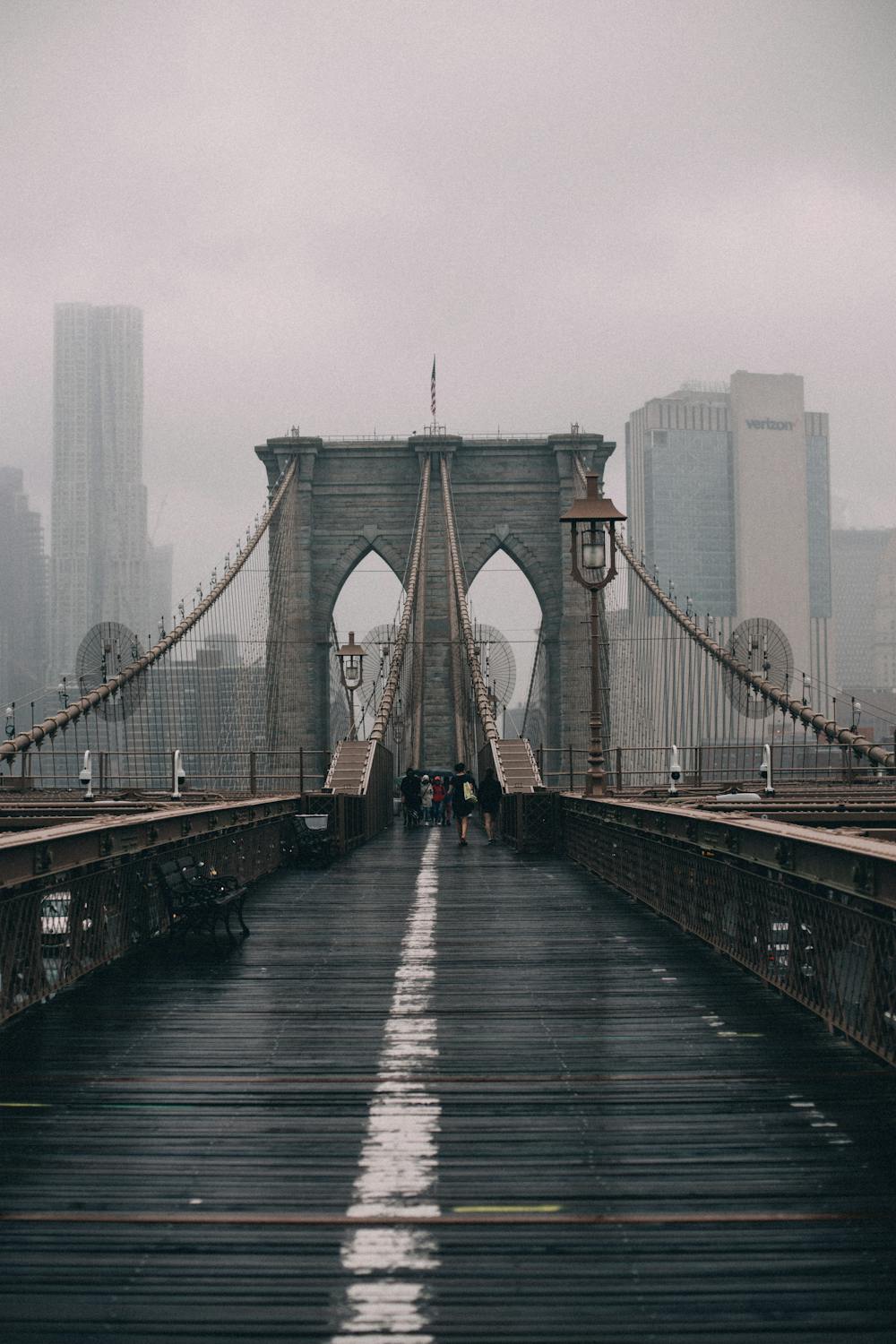 Brooklyn Bridge in Fog · Free Stock Photo