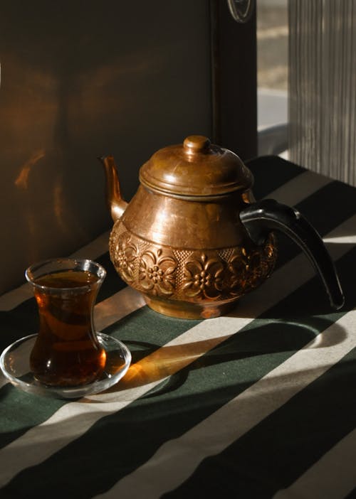 Antique Teapot in a Kitchen