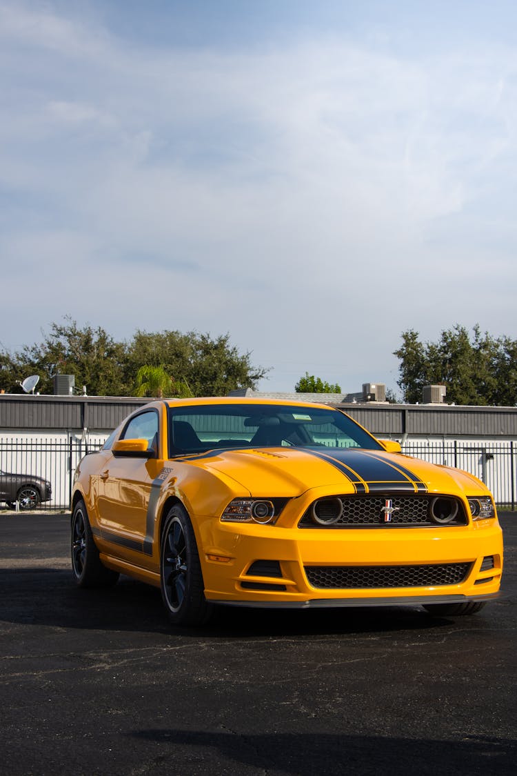 Yellow Ford Mustang