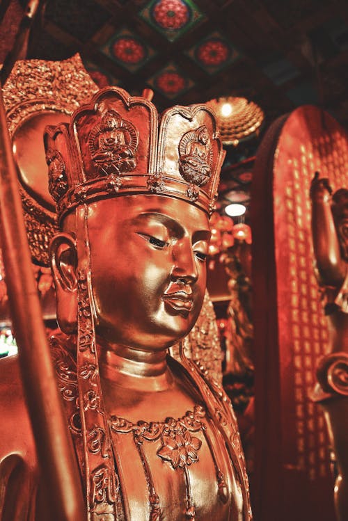 동상, 불교, 수직 쐈어의 무료 스톡 사진