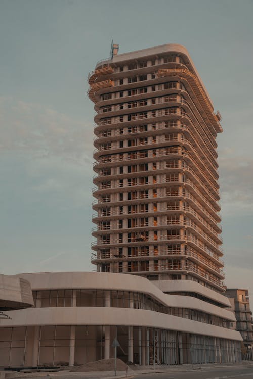 Exterior of a Tall Apartment Building