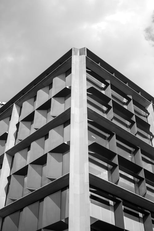 Facade of a Modern Building in City