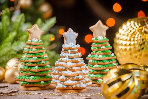 Foto profissional grátis de árvore de Natal, biscoitos, bokeh