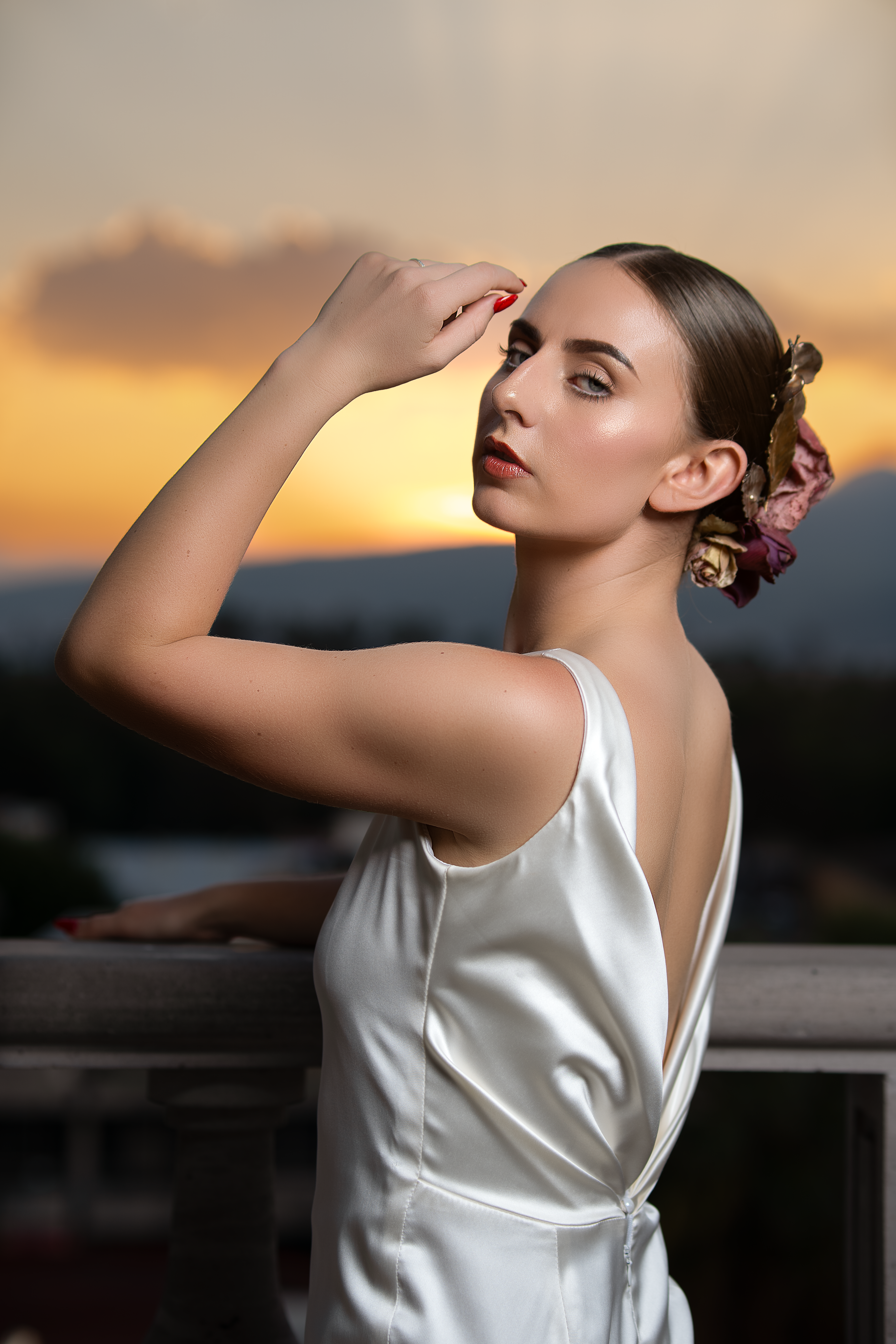 Model in Dress at Sunset · Free Stock Photo