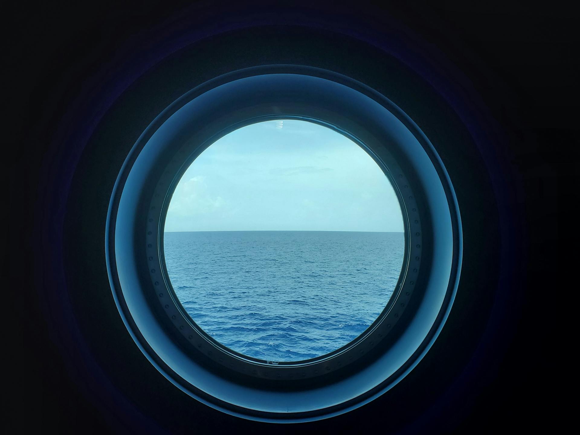 Sea Water behind Circular Window