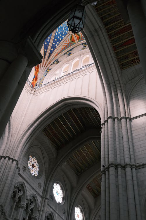 Interior of the Almudena Cathedral, Madrid, Spain