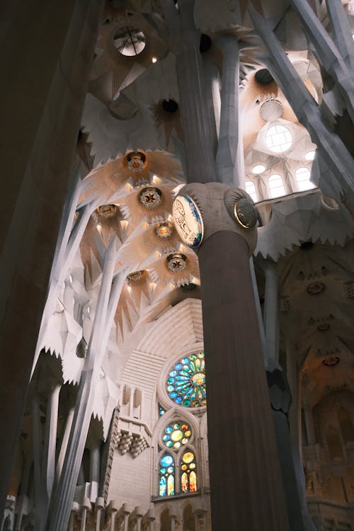 Interior of Sagrada Familia in Barcelona