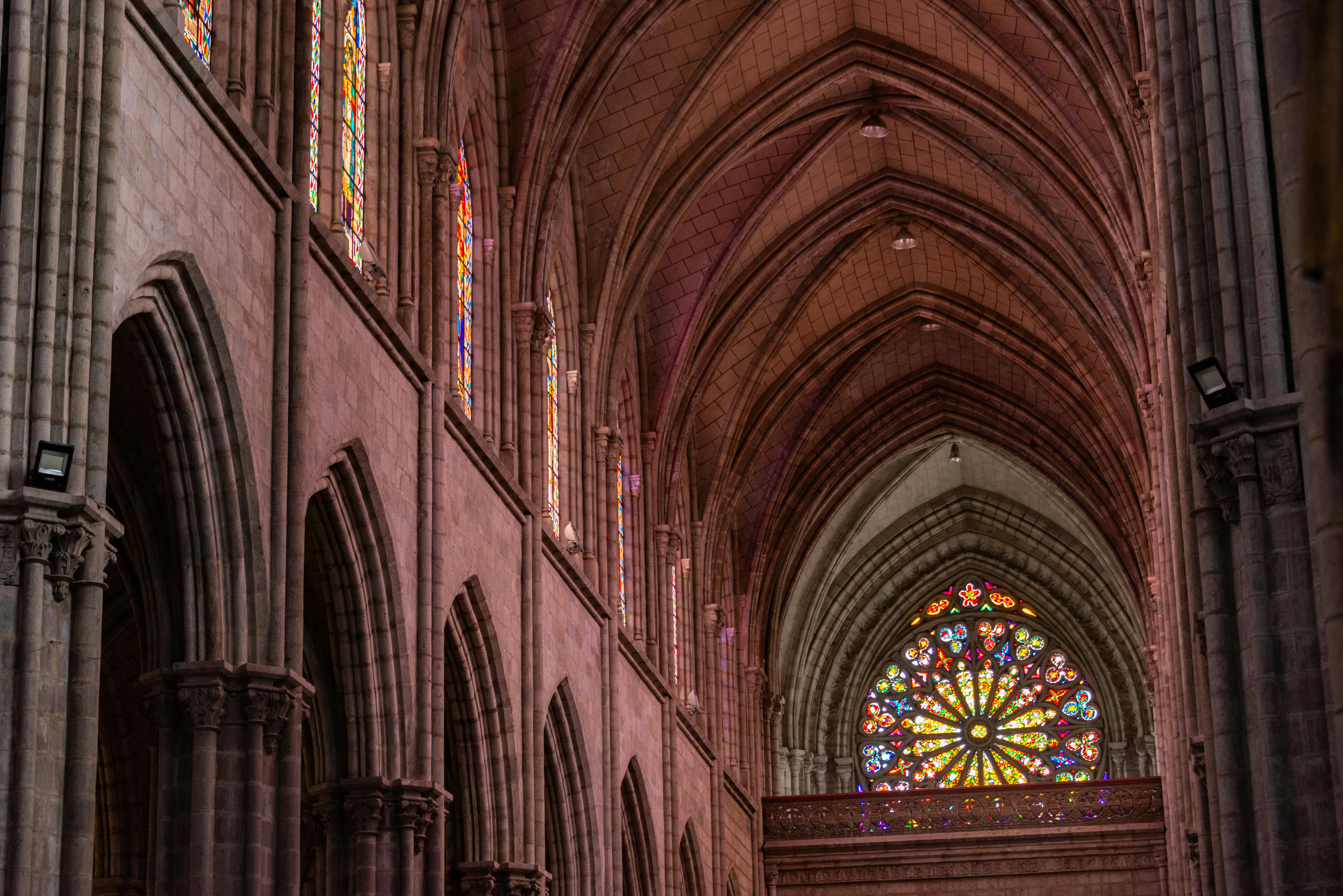 Interior of Neo Gothic Basilica of the National Vow · Free Stock Photo