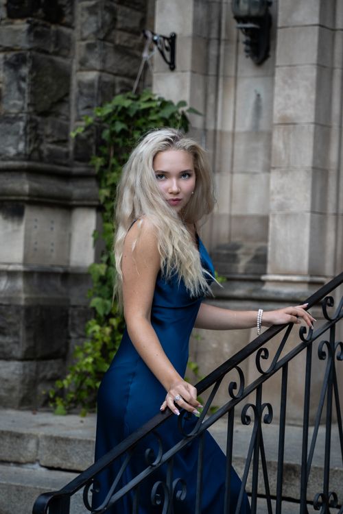 blue dress blonde hair Blue Prom Dress Blondr Hair