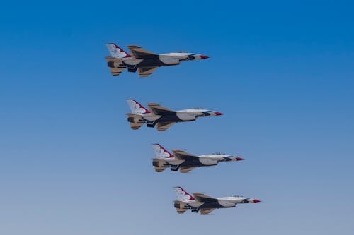 US Air Force Thunderbirds Airplanes on Sky