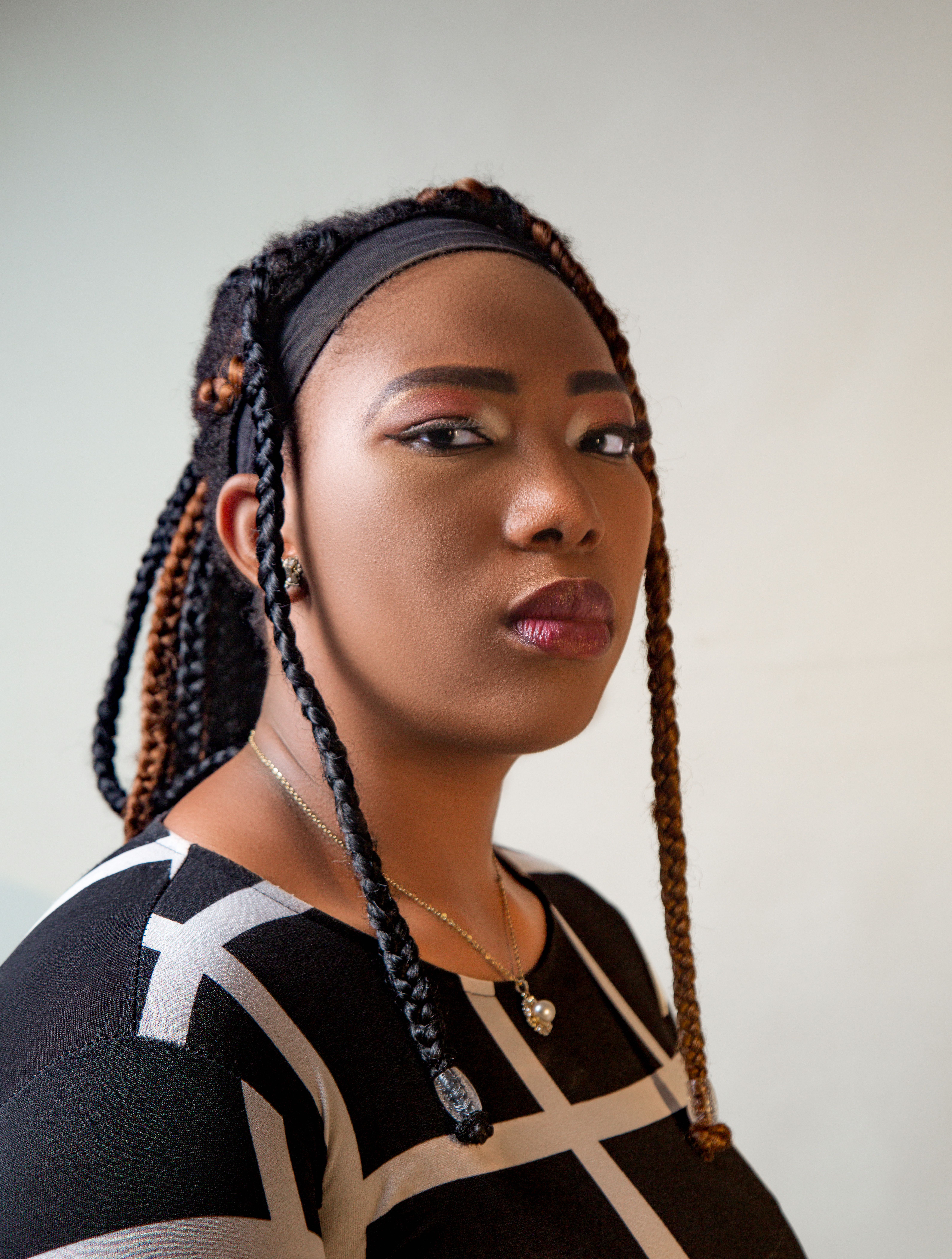 Box Braids With Copper Highlights — a hair look on BLK GLO