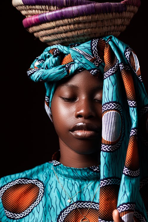 Gratis arkivbilde med afrikansk kultur, blått hodeskjerf, hijab