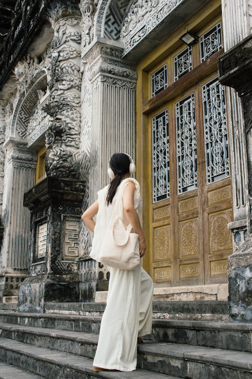 Woman at Entrance of Khai Dinh Tomb