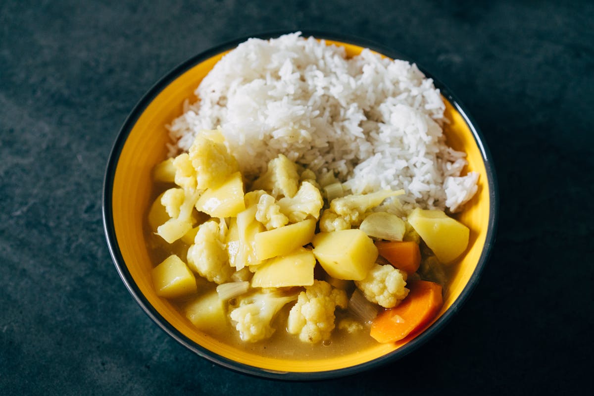 Traditional curry rice dish