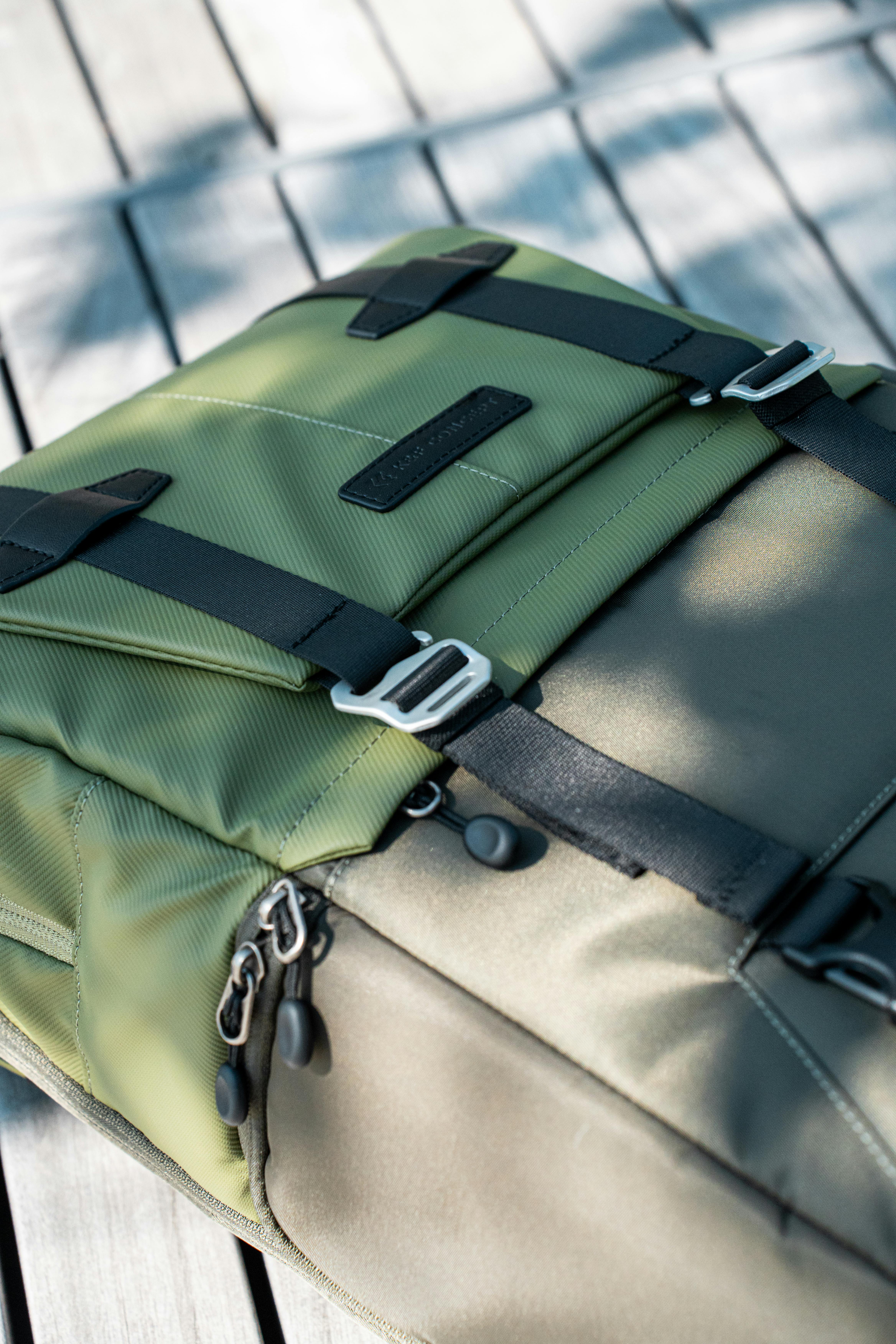 army green photography backpack