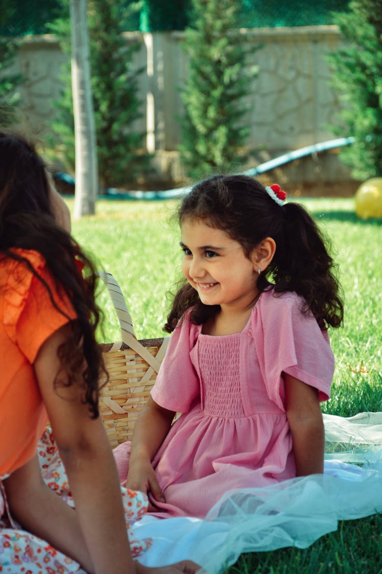 Children Playing In The Yard