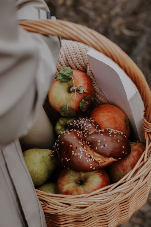 Food in a Picnic Basket