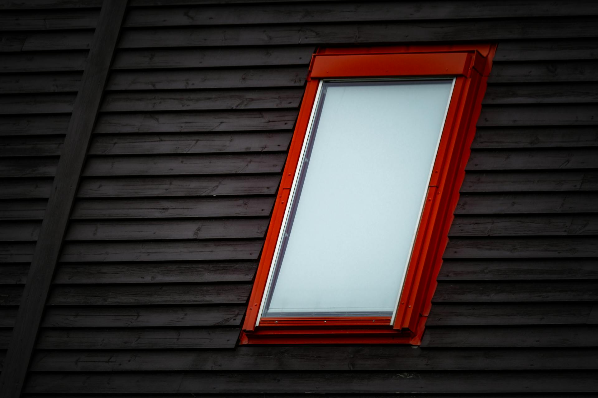 Roof Window in Red Frame