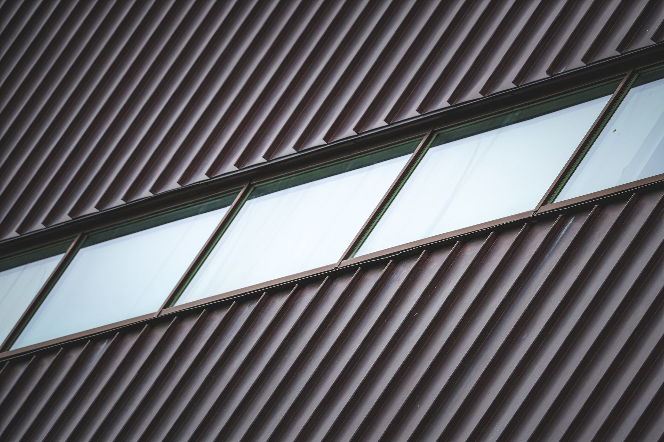 Row Window Design Row of Window on Metal Roof · Free Stock Photo