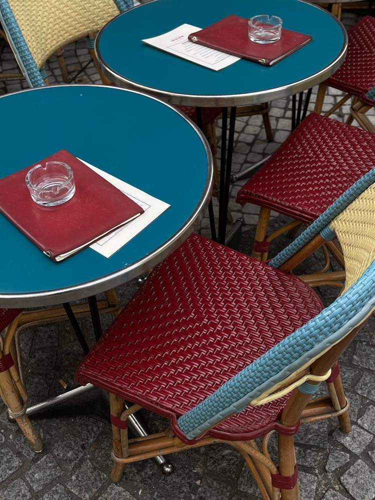 Ashtrays On Menus On Tables