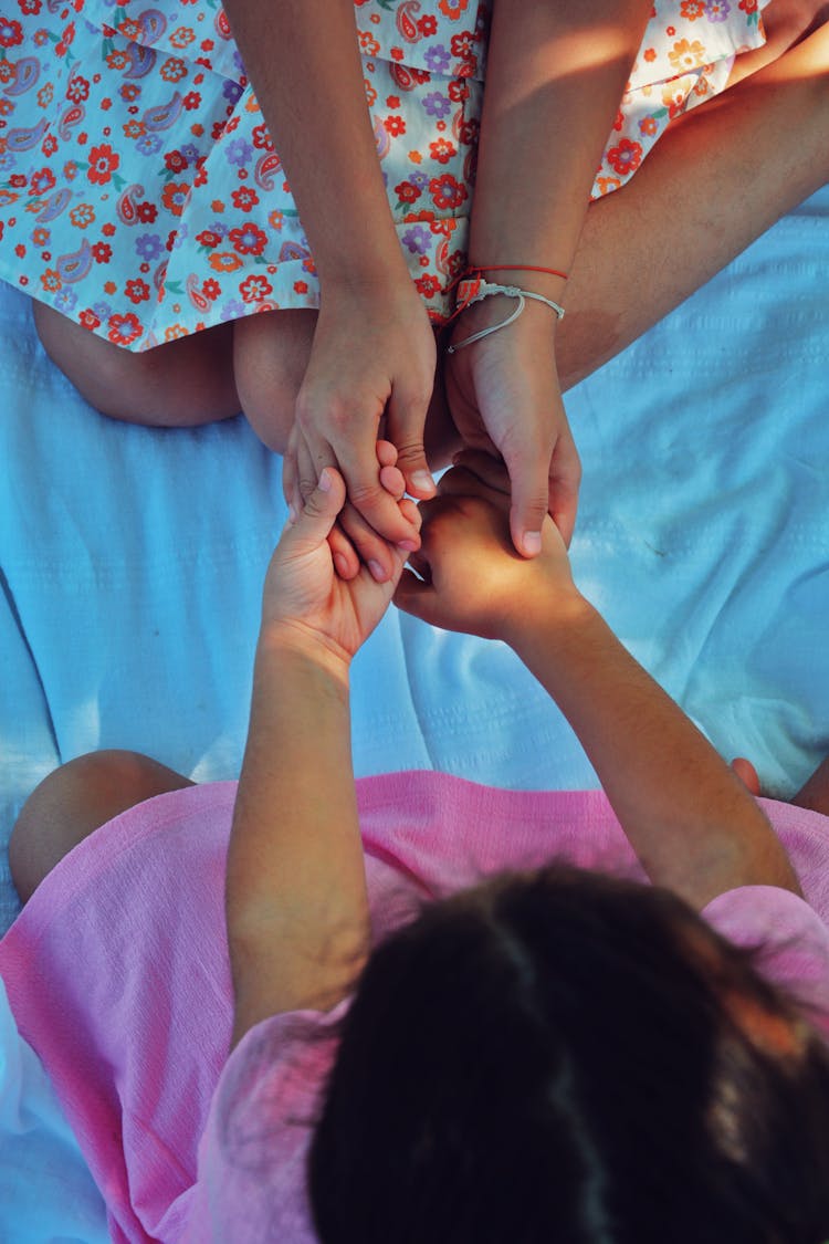 Two Girls Holding Hands