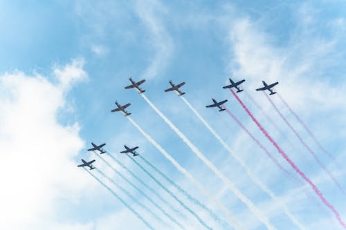 Foto profissional grátis de aeronáutica, aeronaves, céu