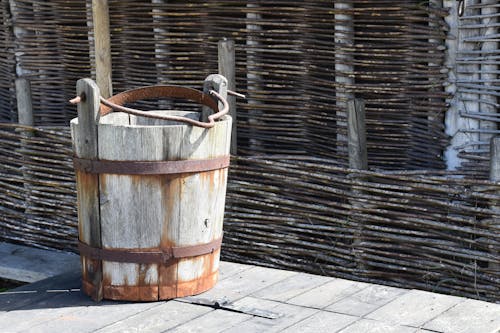 Close up of Wooden Bucket