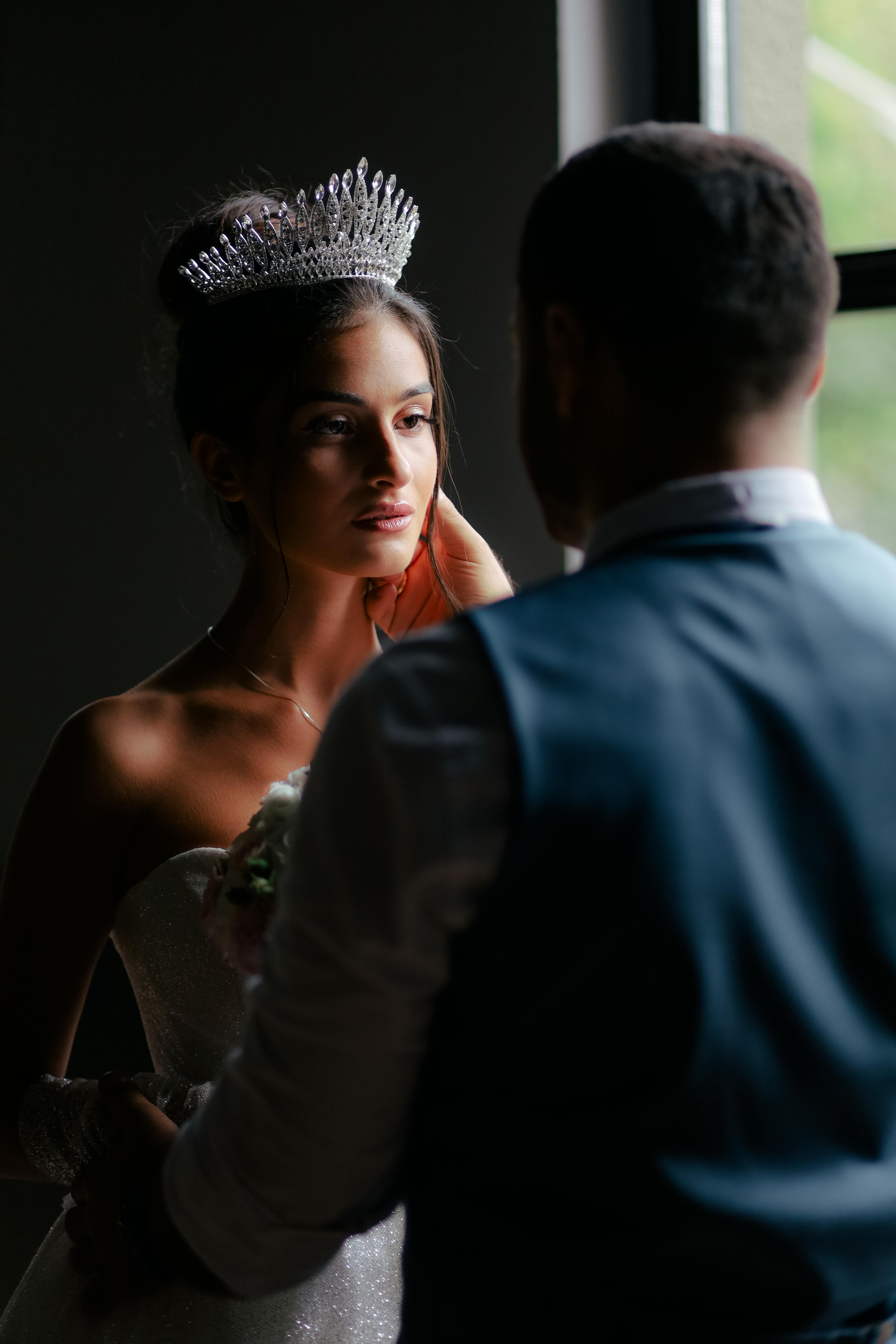 Bride in Wedding Dress and Tiara · Free Stock Photo