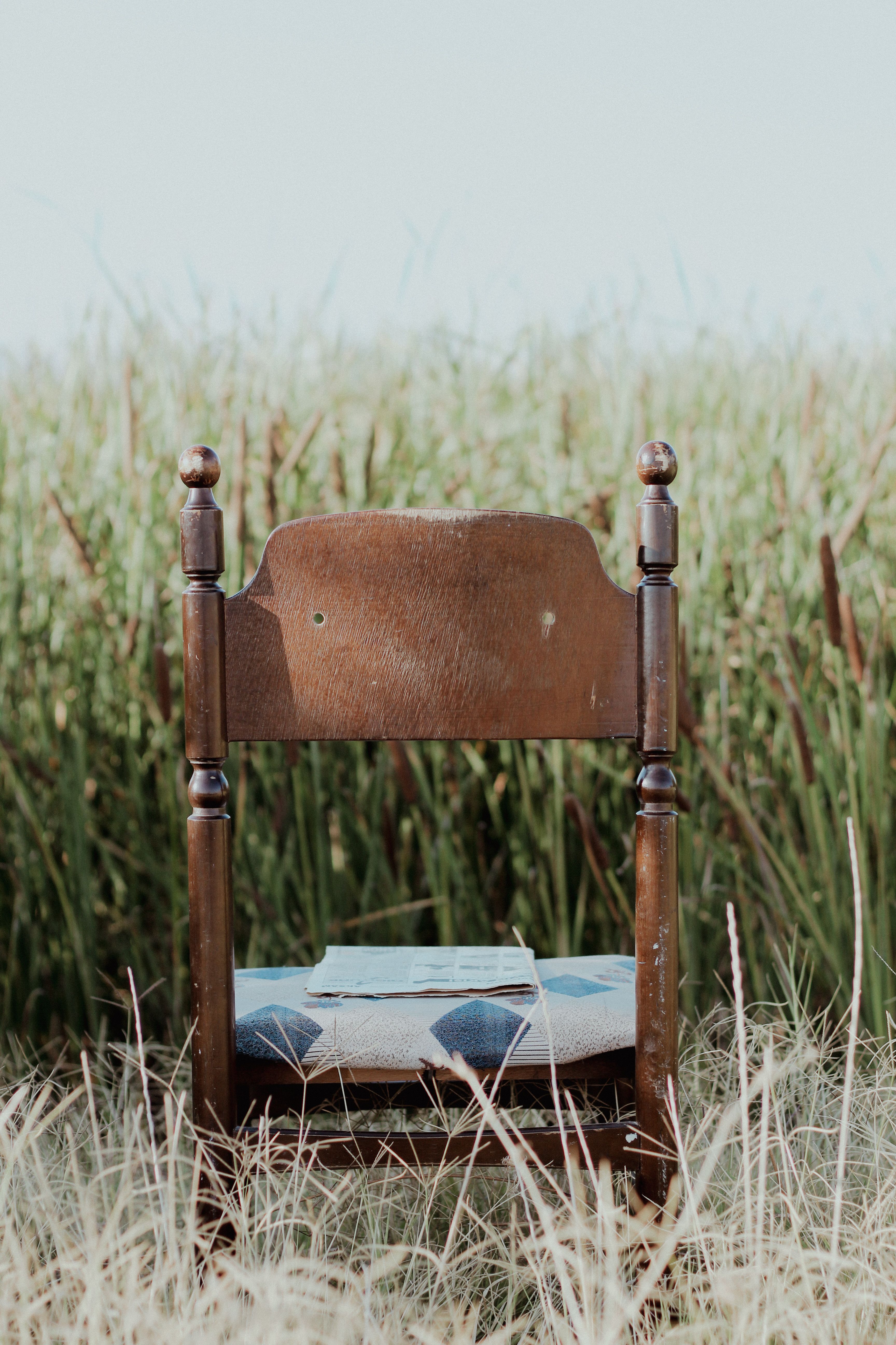 Wooden Chair on Field · Free Stock Photo