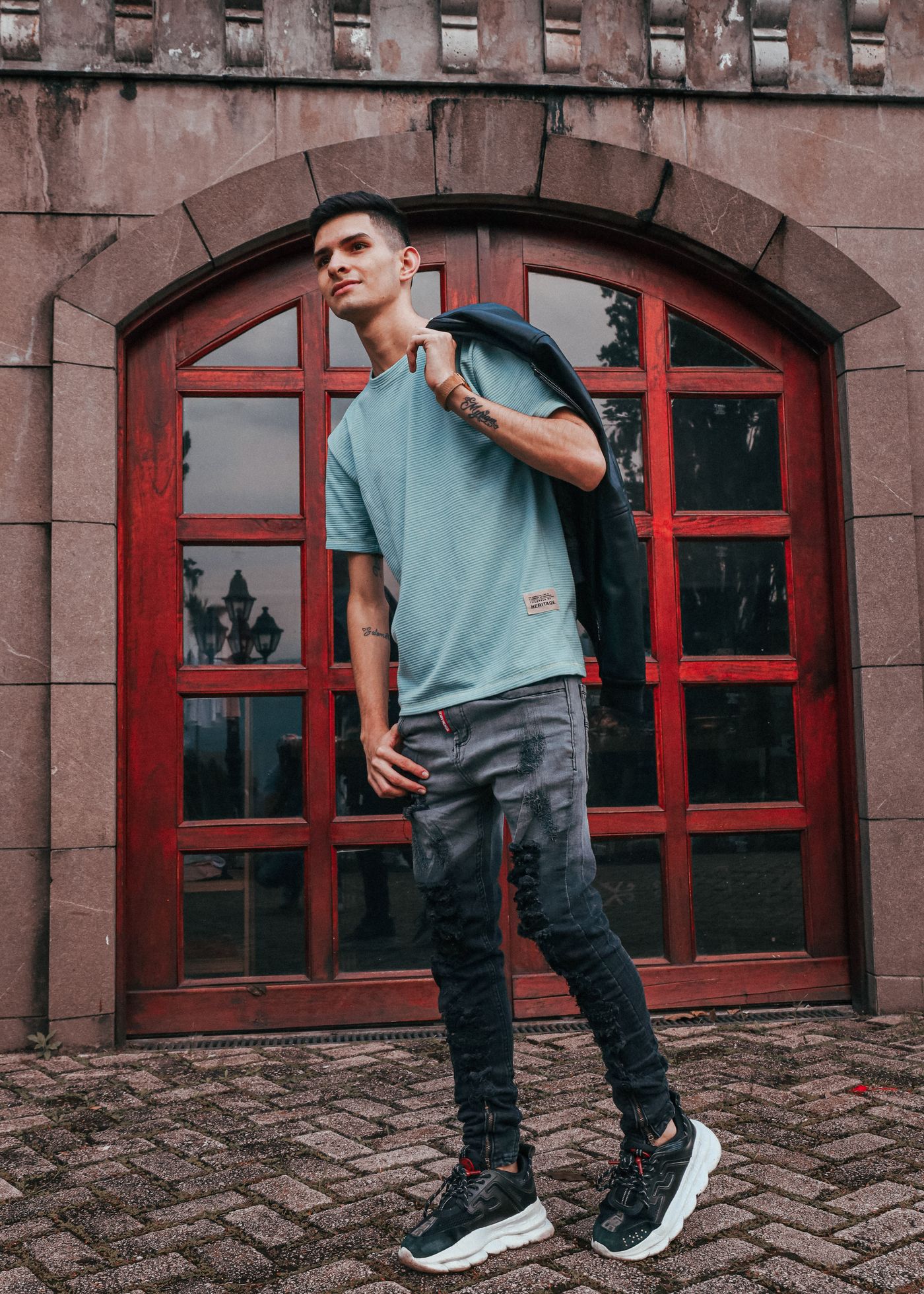 Textured Cotton T-Shirt