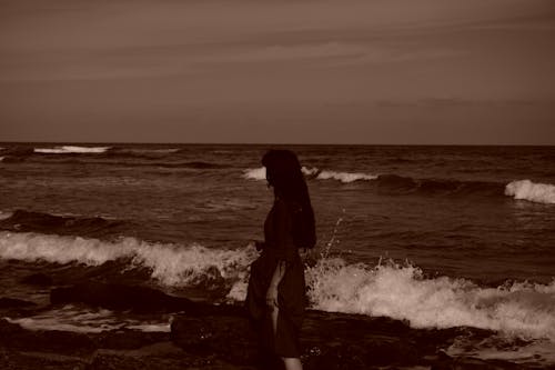 Free stock photo of by the sea, sepia, sepia toned