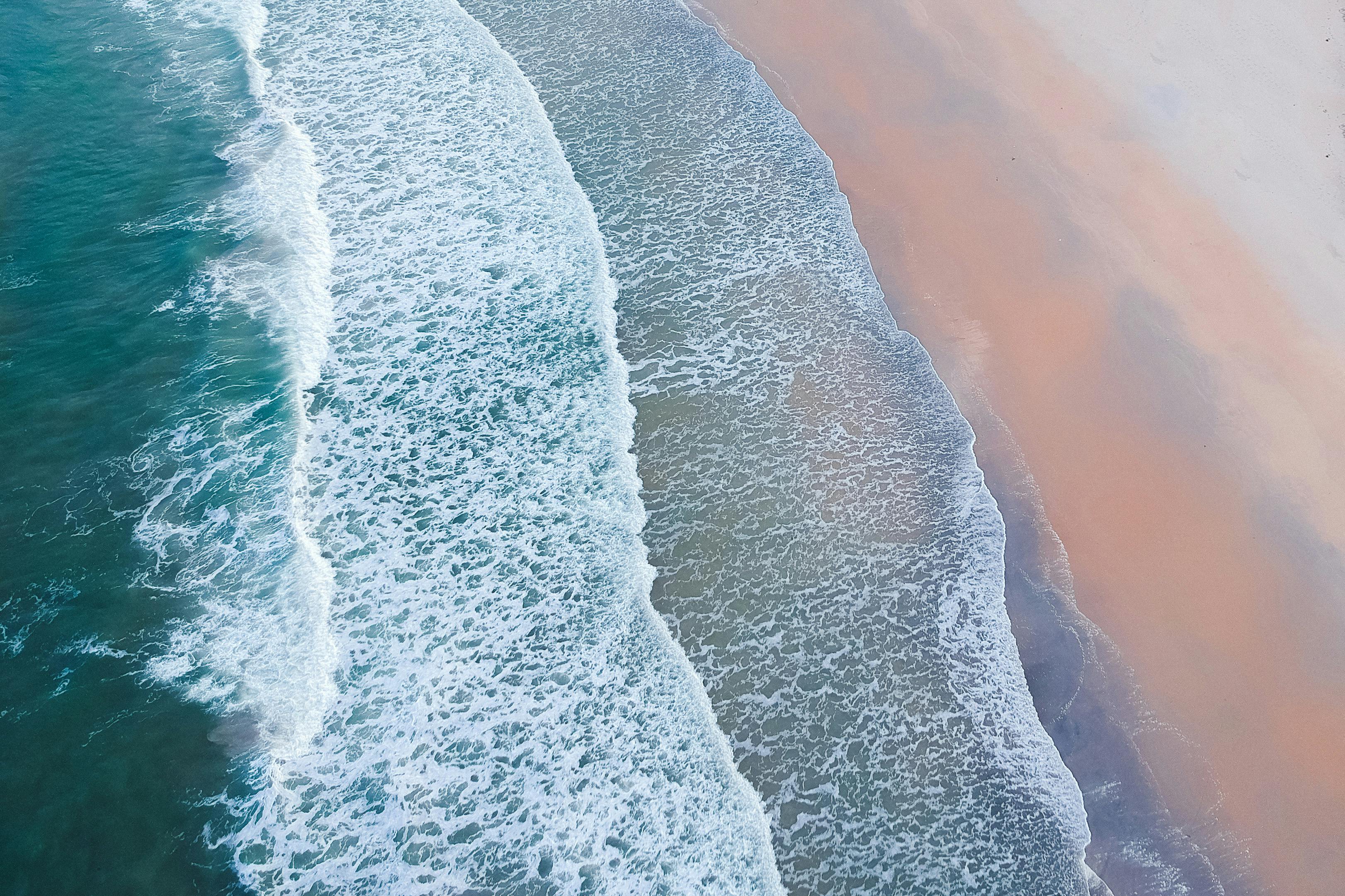 drone image redondo beach ocean waves