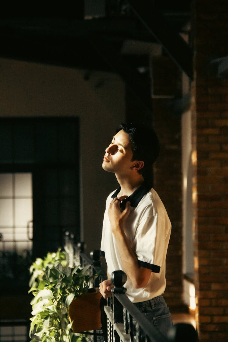 Portrait Of Man In Sunlight