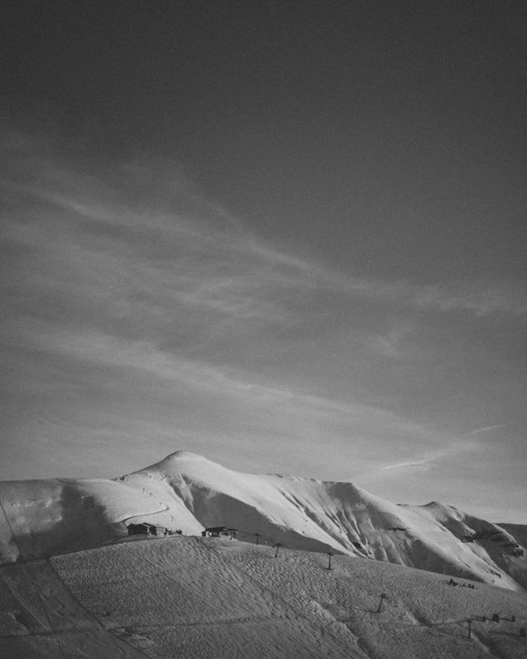 Monochrome Photo Of Mountains