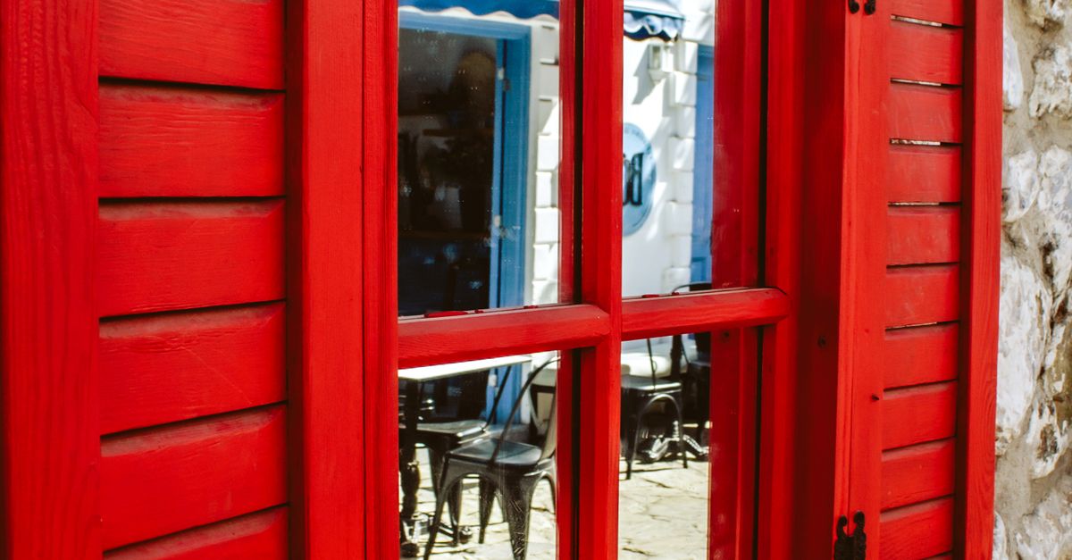 Red Window with Shutters · Free Stock Photo