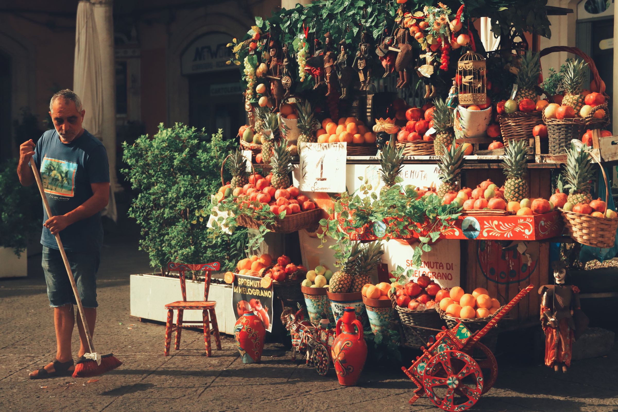 Straatjes markt Sicilië