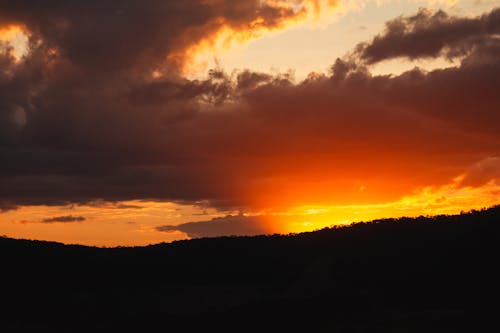 doğa, gün batımı, Portakal içeren Ücretsiz stok fotoğraf