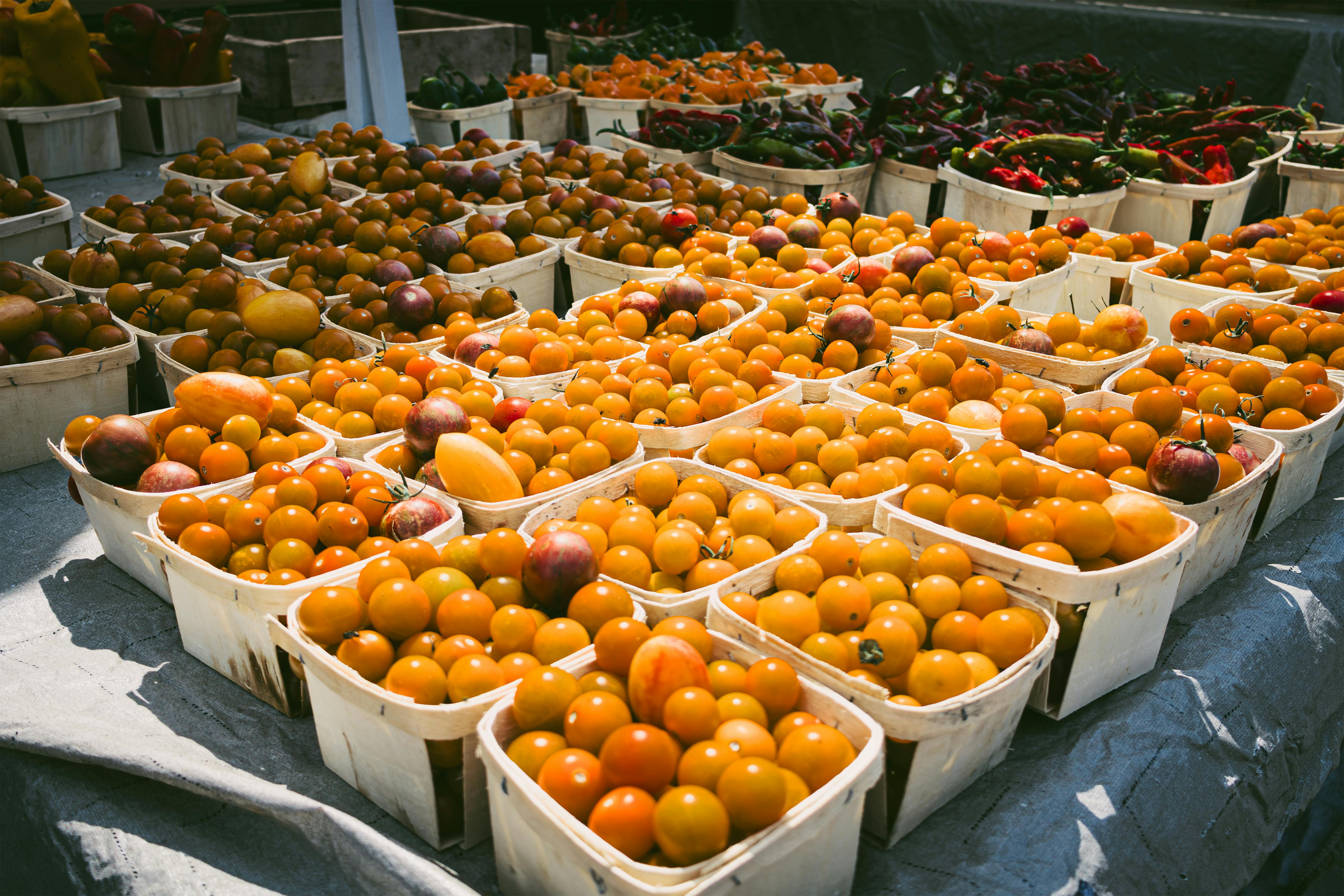 Fresh Fruit and Vegetables on the Market · Free Stock Photo
