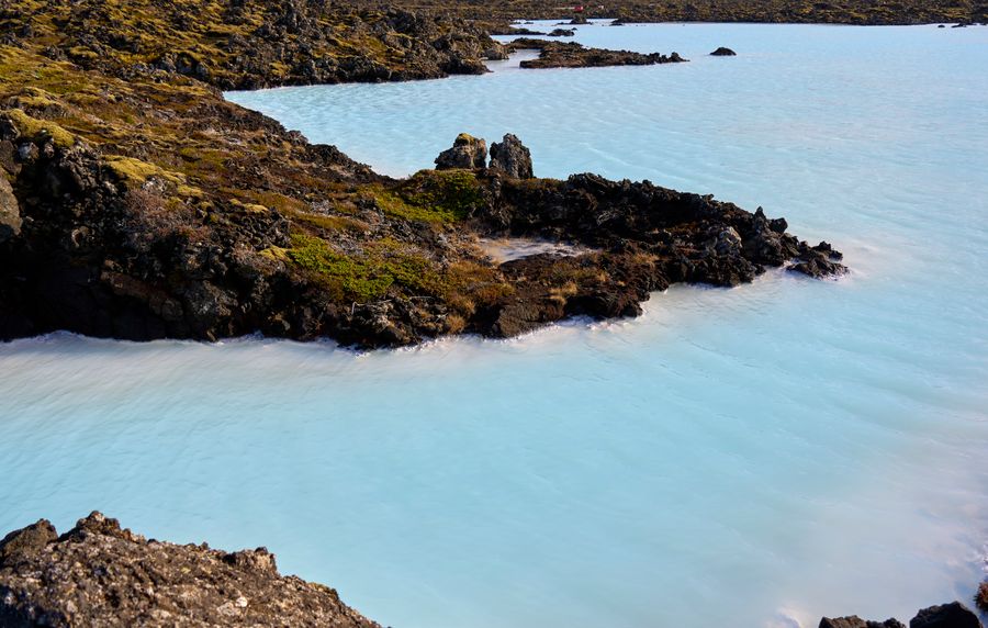 Clear blue water in Iceland