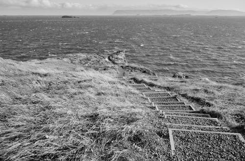 ada, adımlar, deniz içeren Ücretsiz stok fotoğraf