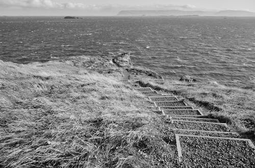 Steps in Seaside in Black and White