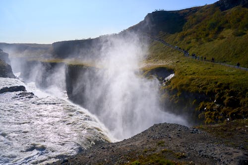 Foto profissional grátis de cachoeira, fumegante, gullfoss