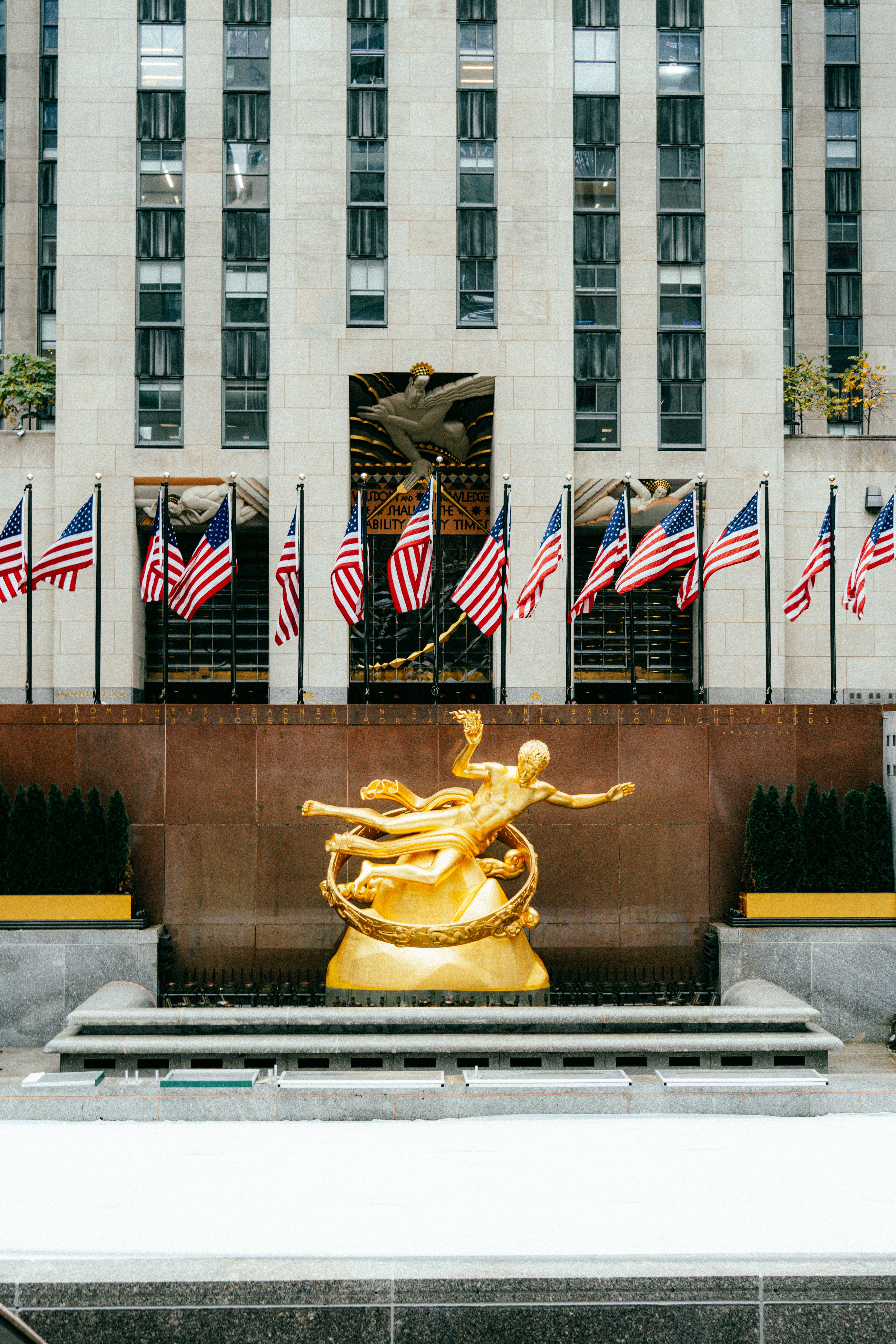 Sculpture in front of Rockefeller Center · Free Stock Photo