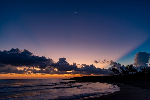 Scenic View of a Beach at Dusk 