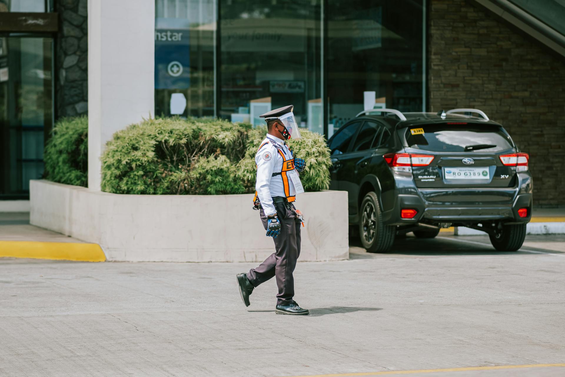 Security Guard in Uniform