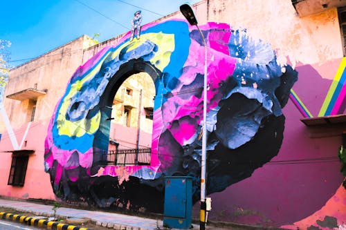 Multicolored Graffiti on Wall