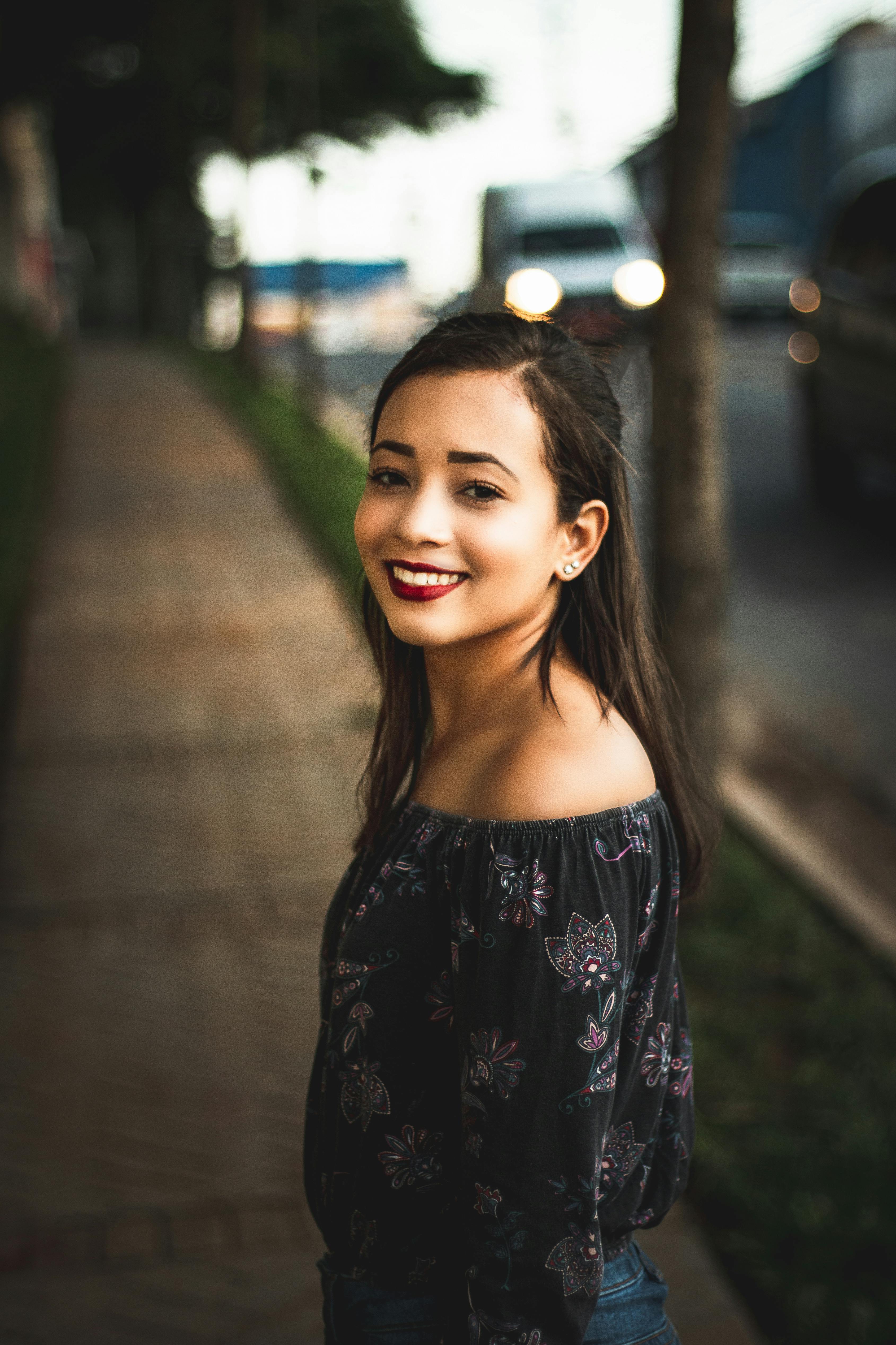 Woman Wearing Black Off-shoulder Top · Free Stock Photo