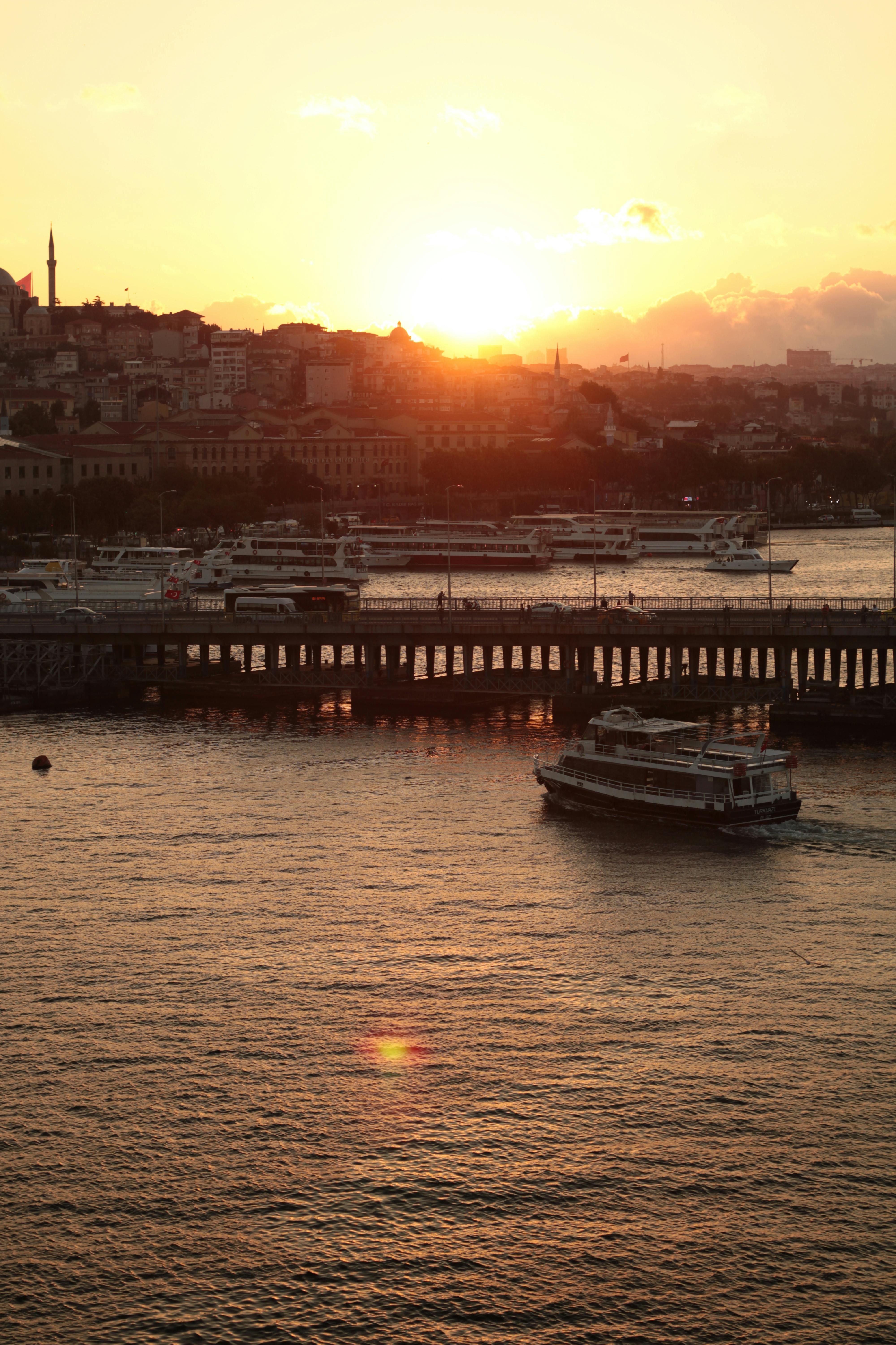 ISTANBUL, TURKEY. Beautiful Istanbul sunrise landscape with colored clouds.  Istanbul Bosphorus Bridge (15 July Martyrs Bridge. Turkish: 15 Temmuz  Sehitler Koprusu). Stock Photo | Adobe Stock